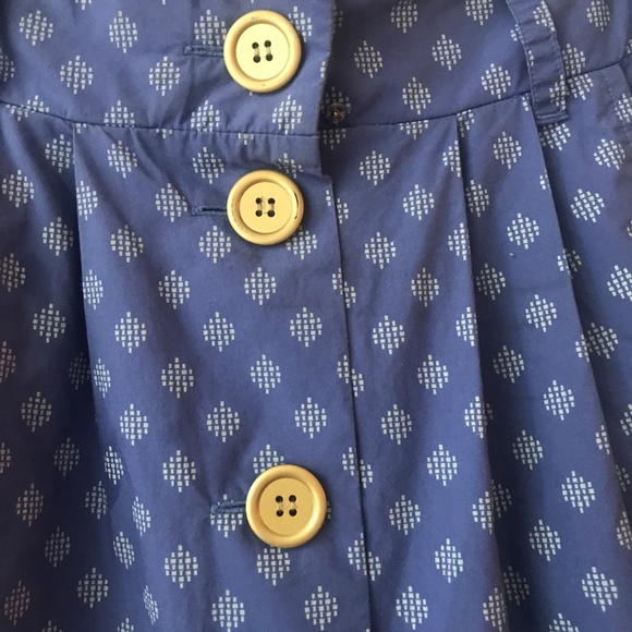 Cooperative High Waist Skirt, Pockets Gold Buttons - Picture 3 of 5